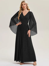 ever ISLA|Glittery Empire Waist Batwing Sleeve Mother of the Bride Dress