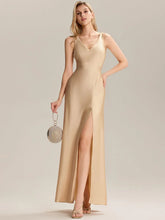 ever LINNEA|Tie Knot Satin Sleeveless Bridesmaid Dress