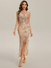 ever JUNIPER| Knotted Sequin Sleeveless Bodycon Formal Evening Dress