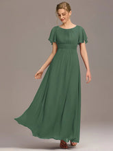 ever KIMORA|Simple Chiffon Pleated A-Line Bridesmaid Dress