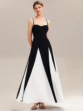 ever IVOIRE|Stretch Bodice Spaghetti Strap Maxi Dress for Black Tie Formal Dress