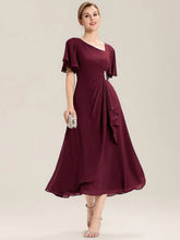 ever LILOU|Ruffle Sleeve Chiffon Midi Mother of the Bride Dress