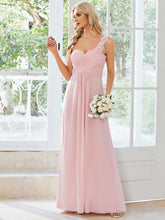 ever JAYLEEN|Sweet Pleated Bodice One Shoulder Chiffon Bridesmaid Dress
